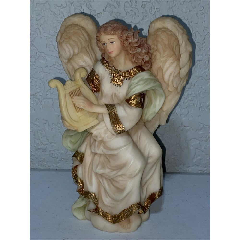 Cymbeline Peacemaker Harp Seraphim Angel Collection Roman Figurine 1993 Signed